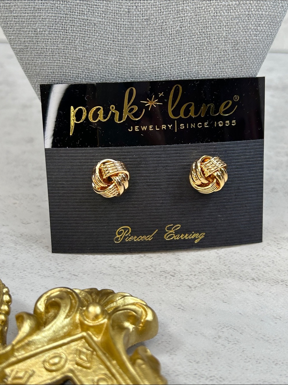 Park Lane Gold Twisted Knot Stud Earrings